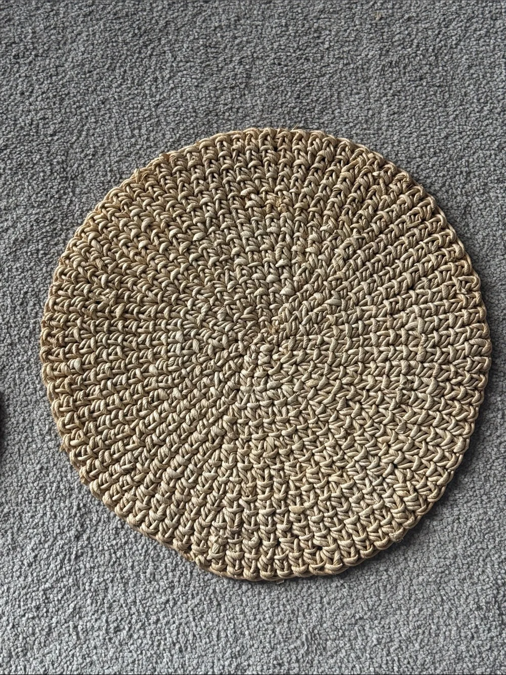 Bohemian Handwoven Round Natural Straw Placemats - Set of 2!